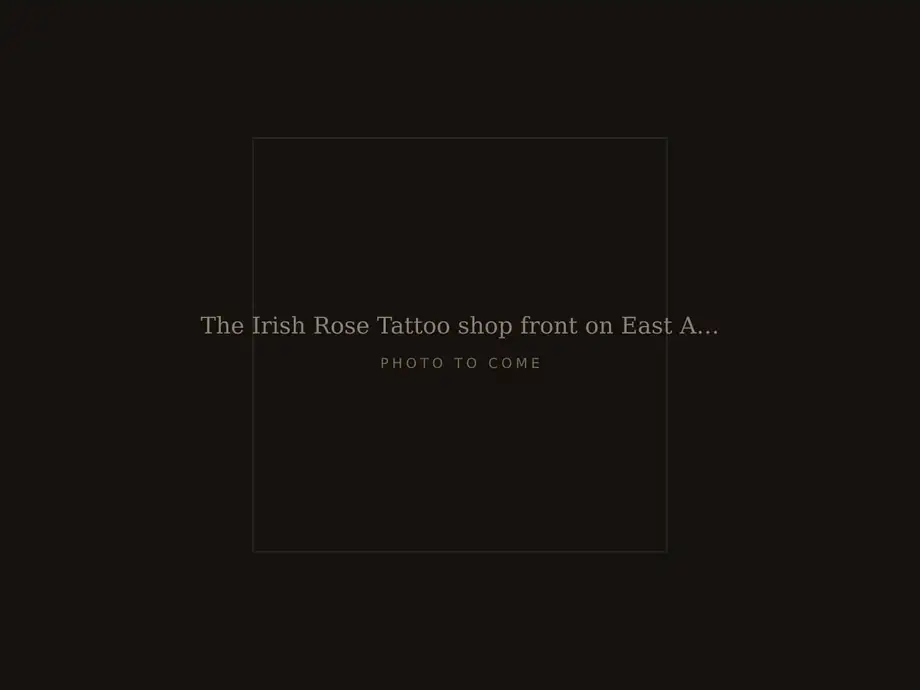 The Irish Rose Tattoo shop front on East Ave in Westerly, RI